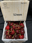 New Zealand Dunstan Hills Red Cherries 32mm, Variety: Lapins