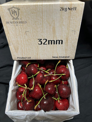 New Zealand Dunstan Hills Red Cherries 32mm, Variety: Lapins