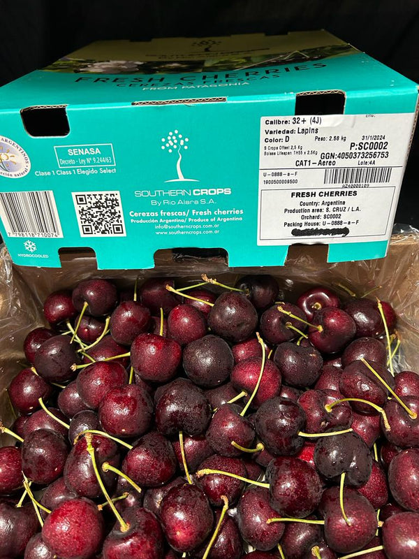 Argentina Red Cherries 32+mm, Variety: Lapin