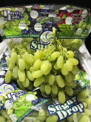 USA Green Seedless Grapes, Pretty Lady Sugar Drop (~700g)