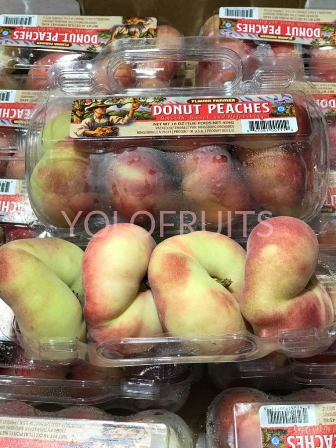 USA Flat Peaches / Donut Peaches 454g YOLOFRUITS