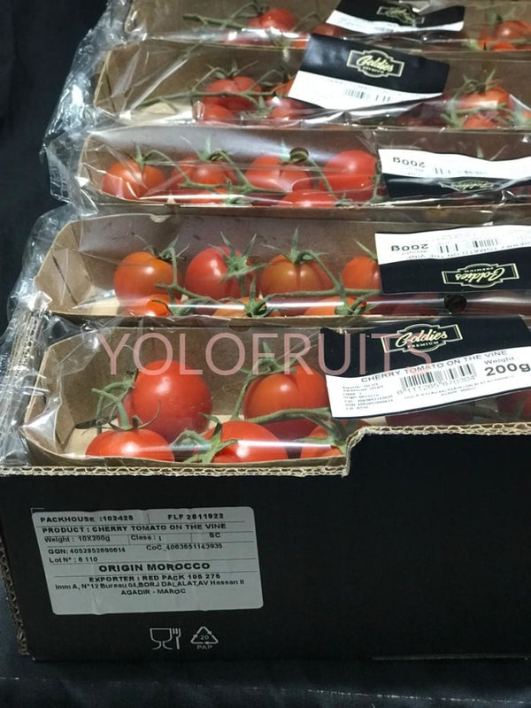 Morocco Cherry Tomatoes-On-Vine (200G Per Pack) Fresh Fruits & Vegetables